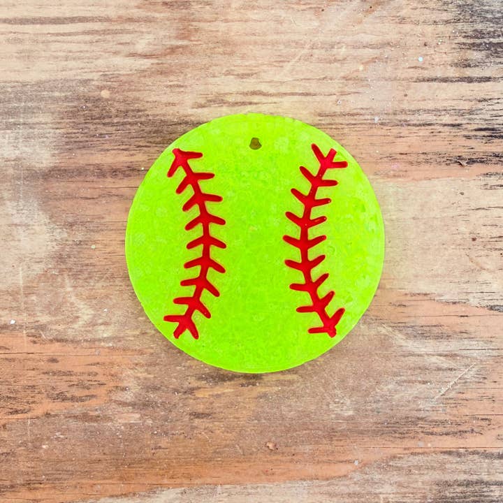 **Custom** Mini Softball Car Freshie for wholesale by Southern Creek Wholesale