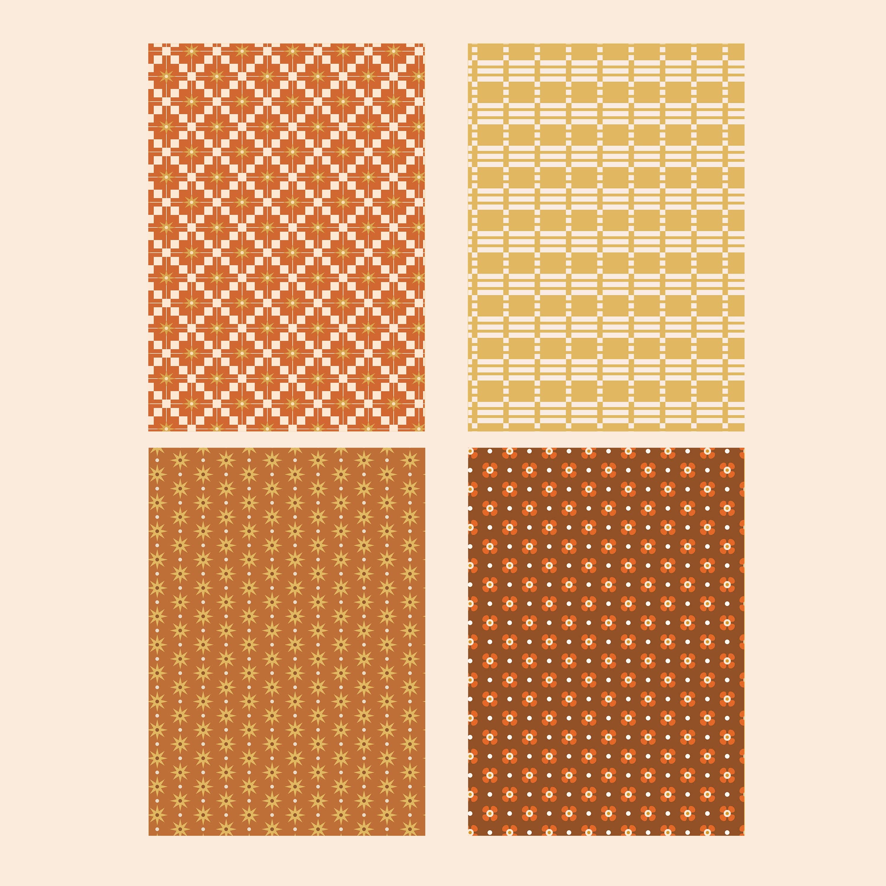 Lately Studio - Wholesale Scrapbook - Journalling Papers Book | Craft Paper Pack | Retro Pattern5