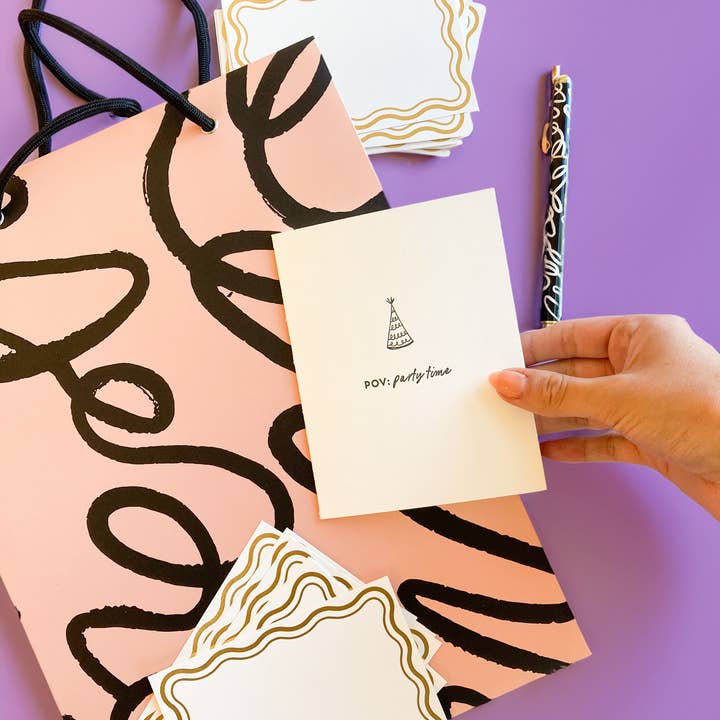 Dahlia Press – wholesale Pen – Squiggle Pen - Stainless Steel Rollerball Gel Pen4