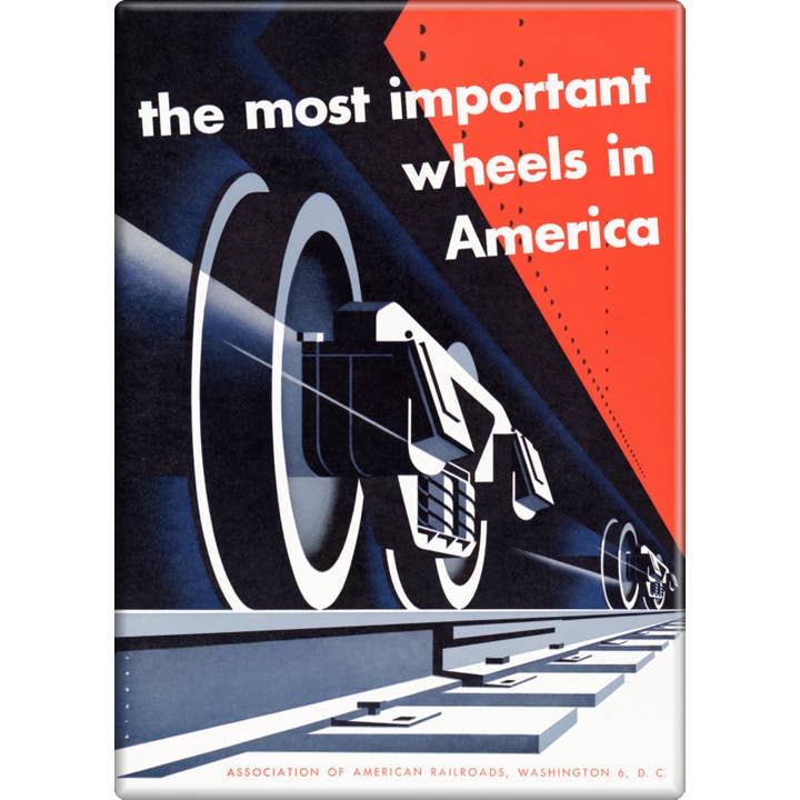Magnet - "The Most Important Wheels In America" Poster Repro for wholesale by Square Deal Recordings & Supplies