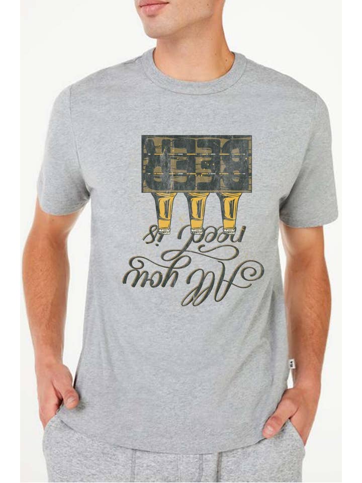 HARANG - Wholesale Screen Printed T-Shirt - Men's - M8107 BEER graphic tee1