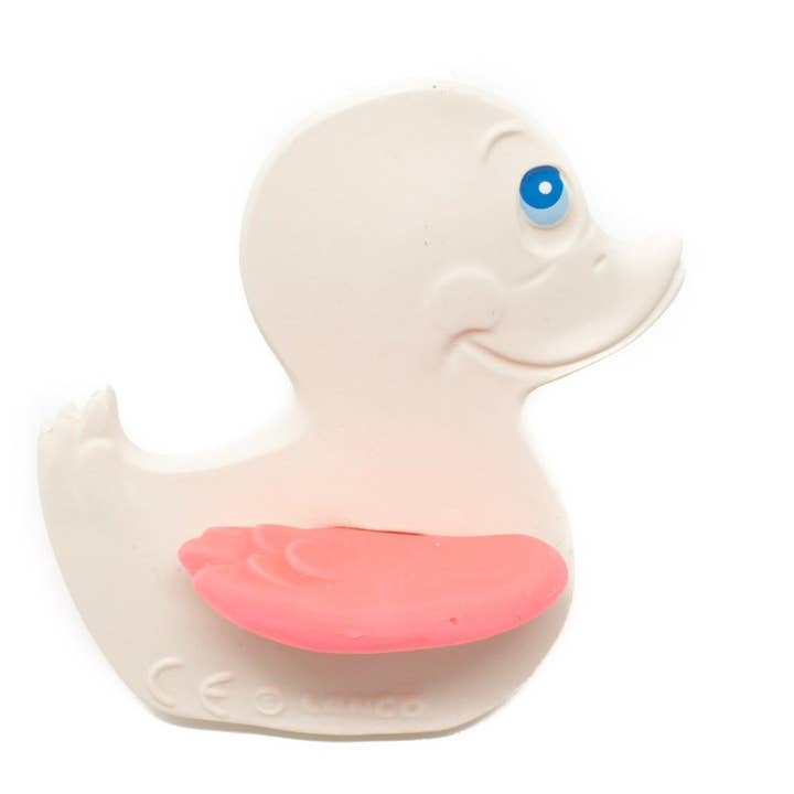 Crema/Rosa Pato de goma con alas rosadas, F/Moldeado de venta al por mayor en Faire