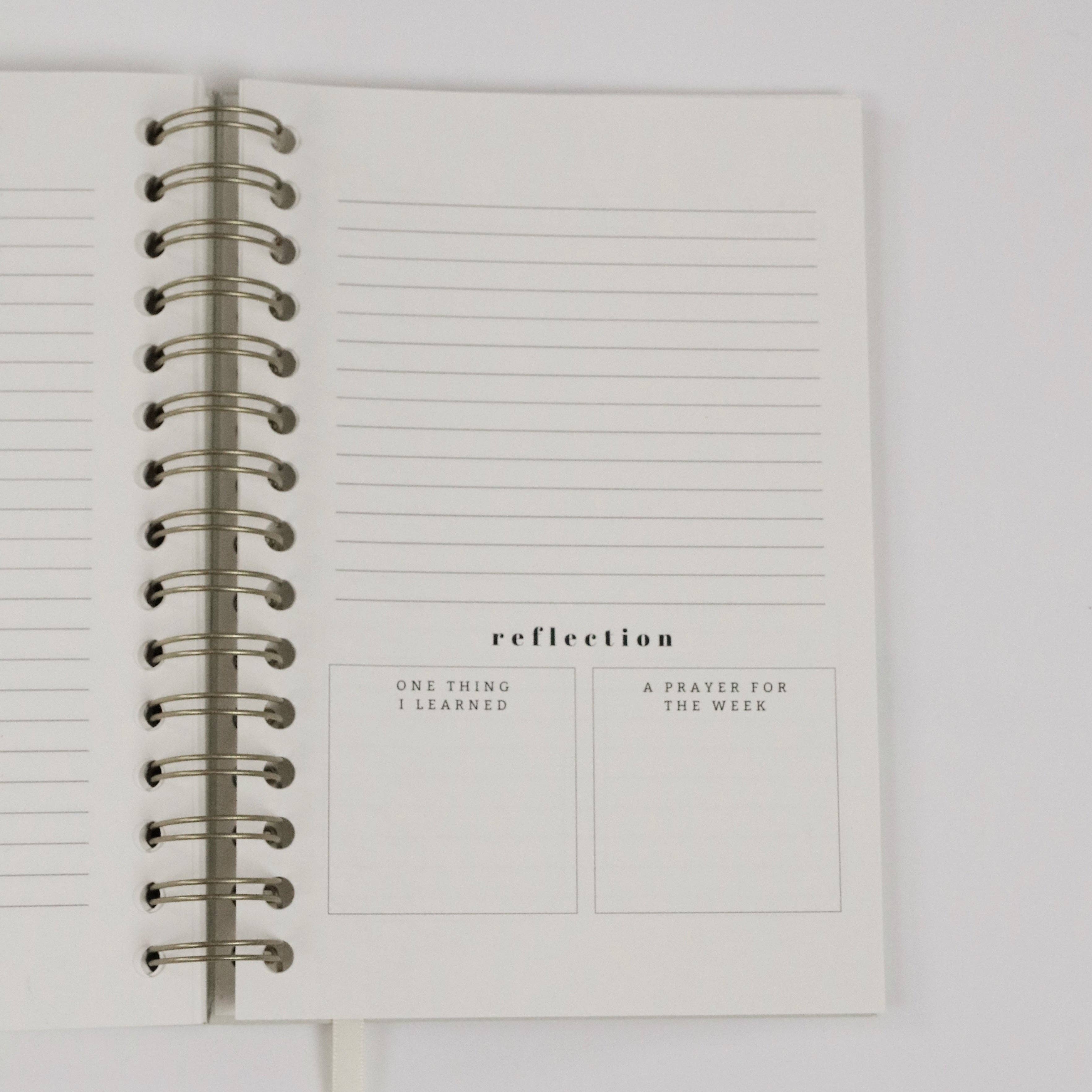 Steadfast and Sustained - Wholesale Journal/Diary - Church Notes Journal - Extended Edition - Spiral, Light Green Leatherette9