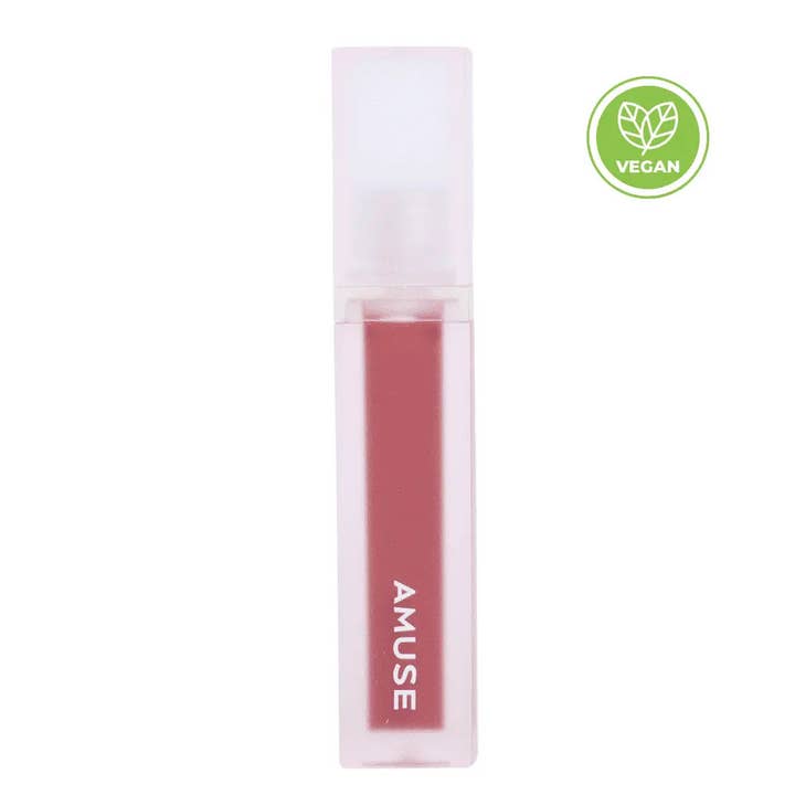 AMUSE Dew Velvet Semi Matt Fresh Dewy Velvet Texture Korean Makeup Transfer-proof Non-sticky Lipstick glossy Vegan 10 Rose Boksoonga (Rose Peach) 4g for wholesale by Beauty Goddess