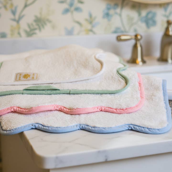 Lotus Linen – wholesale Bath mat – Luxury Scallop Piping Cotton Bath Mat55