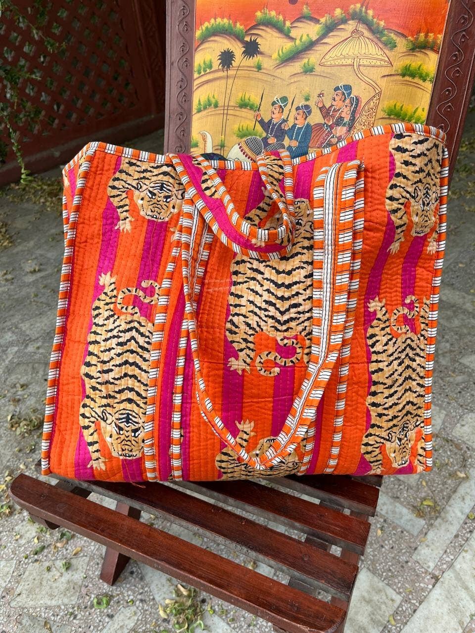 Bhawana Handicrafts - Wholesale Tote Bag - Women's - Handmade Cotton Quilted Floral Tote & Market Bag4