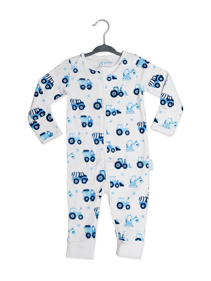 Trucks Organic Cotton Sleepsuit-Vehicle for wholesale on Faire8