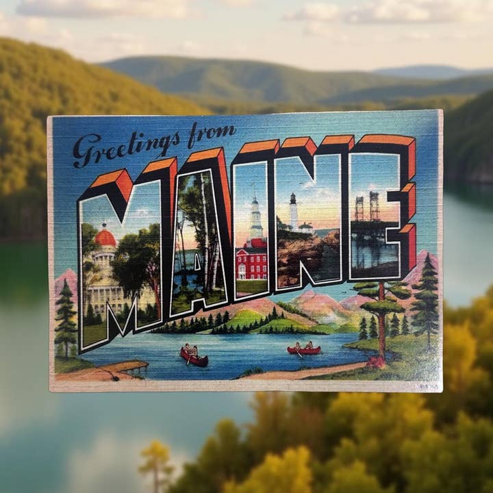 Saudações do Maine – Postal Vintage por atacado de Maine Souvenirs