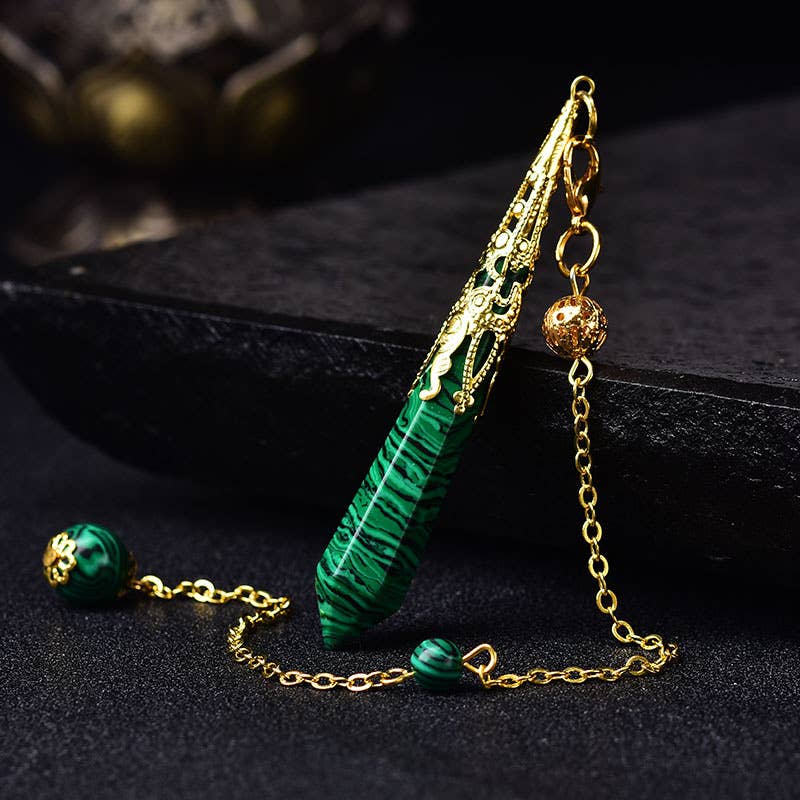 Gemcohub – Großhandel Spiritueller Stein/Kristall – Buntes Pendel aus natürlichem Kristallstein in Hexagon-Form16