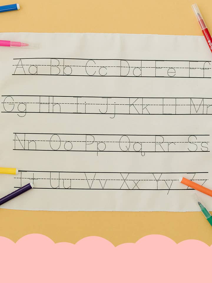 ABC Washable Coloring Placemat for wholesale by Madison Avenue Kids Toys