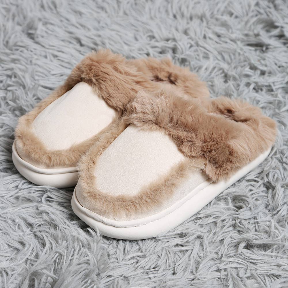 Sensibling Corp. – Engroshandel Slippers - Dame – Faux ruskind bløde indendørs gulvtøfler0