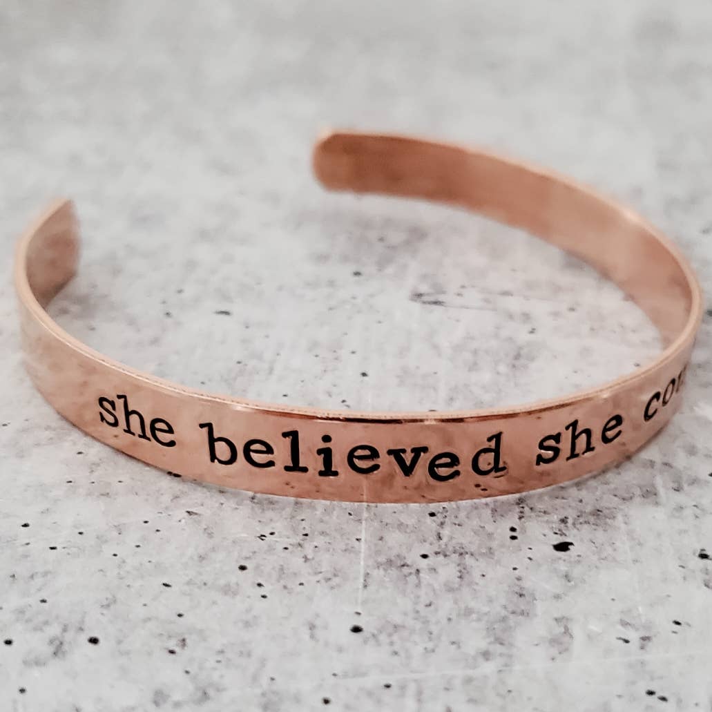 Salt and Sparkle - Wholesale Cuff Bracelet - SHE BELIEVED SHE COULD SO SHE DID Adjustable Cuff Bracelet5