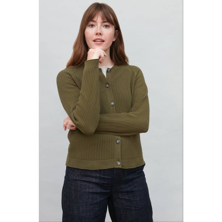 Cardigan texturé léger en coton pour femme pour la vente par Paul James Knitwear