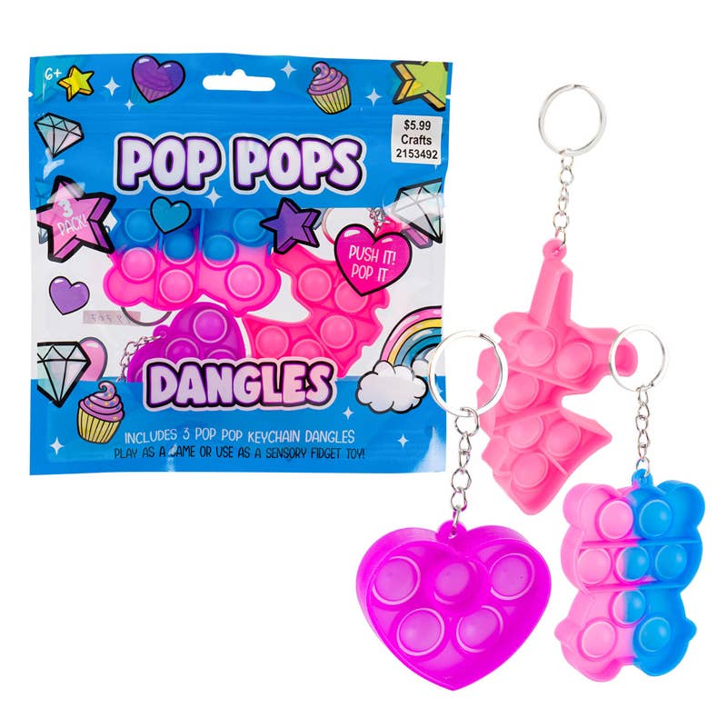 Llavero Pop Pops Dangles por paquete Juguete sensorial