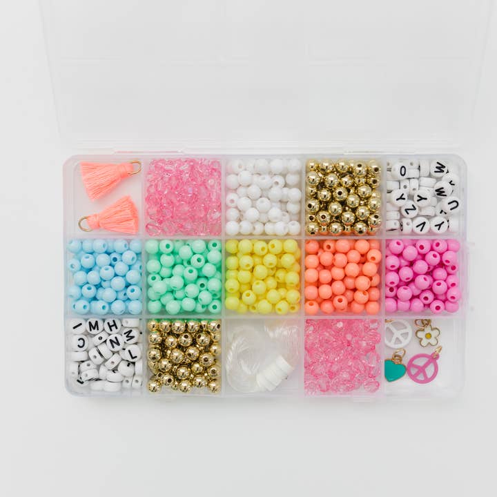 Stacked Sweetly - Wholesale DIY Jewelry - Kids - Groovy Goals DIY Stretchy Bracelet Craft Kit10