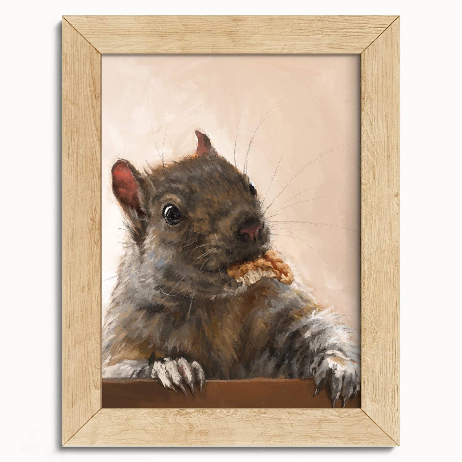 The Ugly Cat Studio - Wholesale Art Print - Grey Squirrel with a Walnut Fine Art Print8