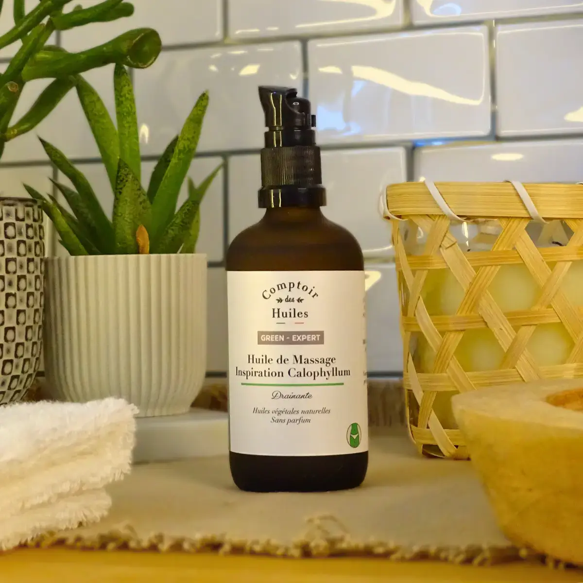 COMPTOIR DES HUILES - Wholesale Massage Oil/Gel - Green Expert Organic Draining Massage Oil Calophylla1