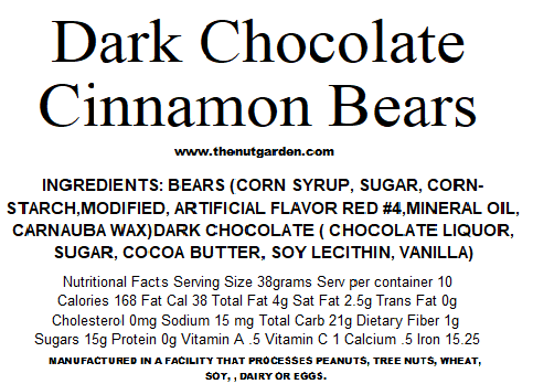 The Nut Garden, Sweetables, Utah Truffles - Vente Friandises enrobées de chocolat - Cinnamon Bears, chocolat noir (12 oz)1