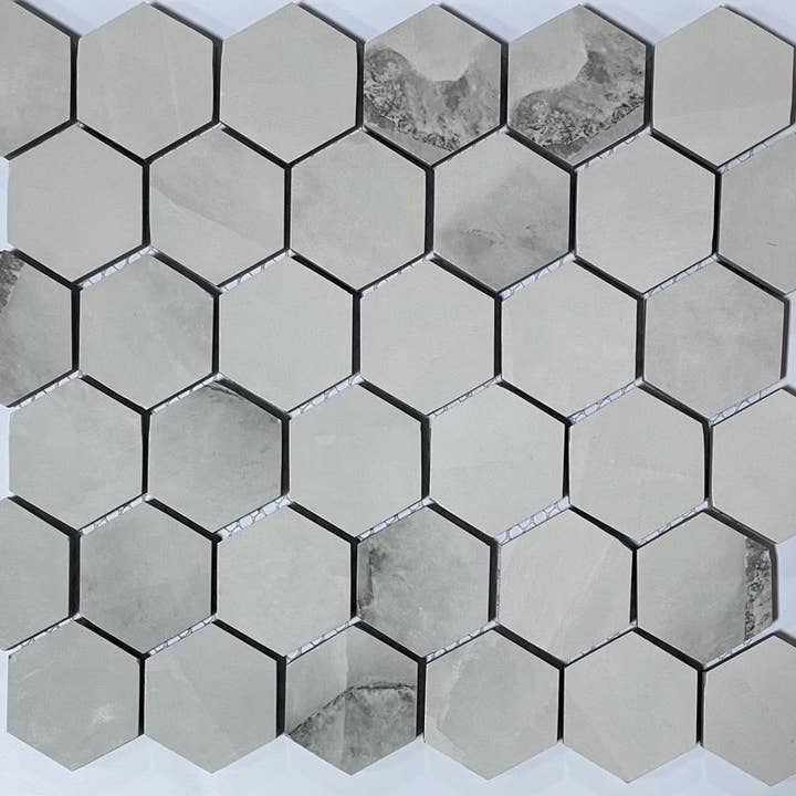 APPTILE - Wholesale Wall Tile - Melanoid Brilliant Silver hex