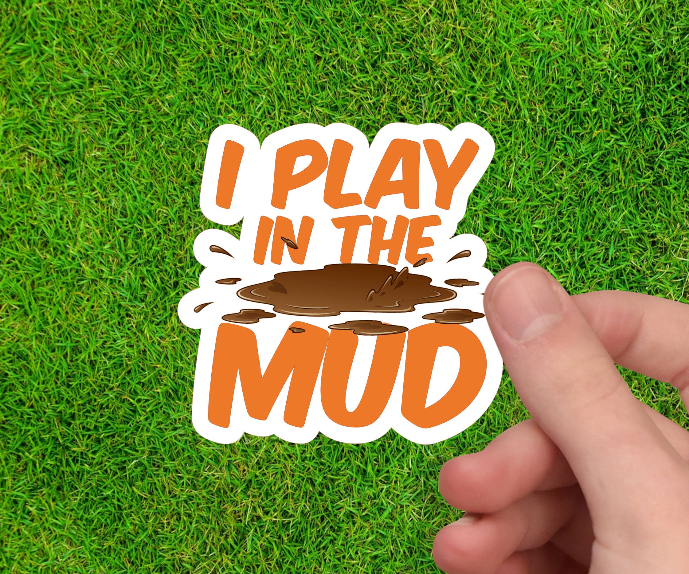 Dancing Dolphin Crafts - Wholesale Sticker - I Play in the Mud | Sticker for Ceramics & Pottery Makers