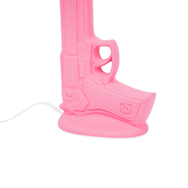 Housevitamin bv - Wholesale Accent/Desk Lamp - Table Lamp - Gun - Ceramic - Neon Pink - E27 - 15x9x32cm2