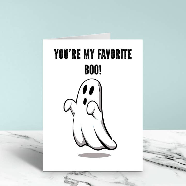 Tarjeta Boo de Halloween para venta al por mayor de Cyndi and Sofi Designs