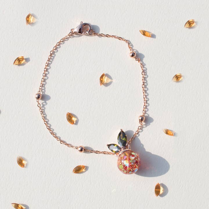 Bracelet boule de neige mandarine de Jeju pour la vente par Luvinball