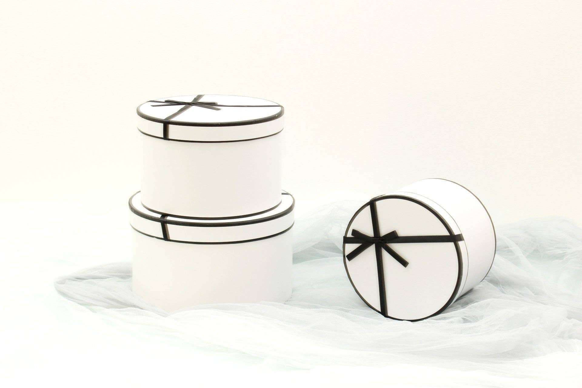 Elegant Design Supply - Wholesale Gift Box - French Inspired Round Flower Gift Box with Ribbon6