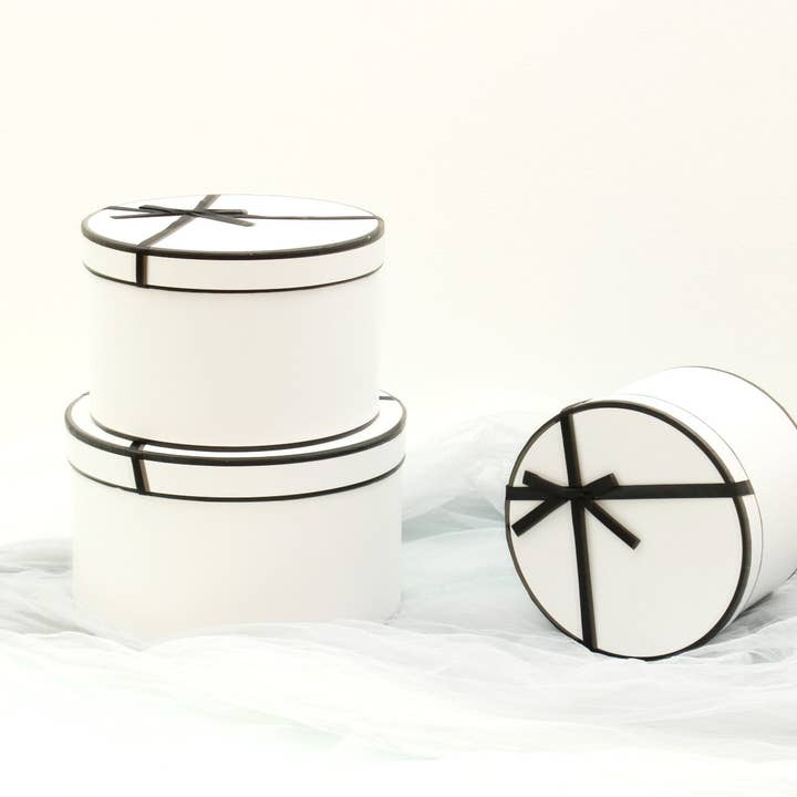 Elegant Design Supply - Wholesale Gift Box - French Inspired Round Flower Gift Box with Ribbon6