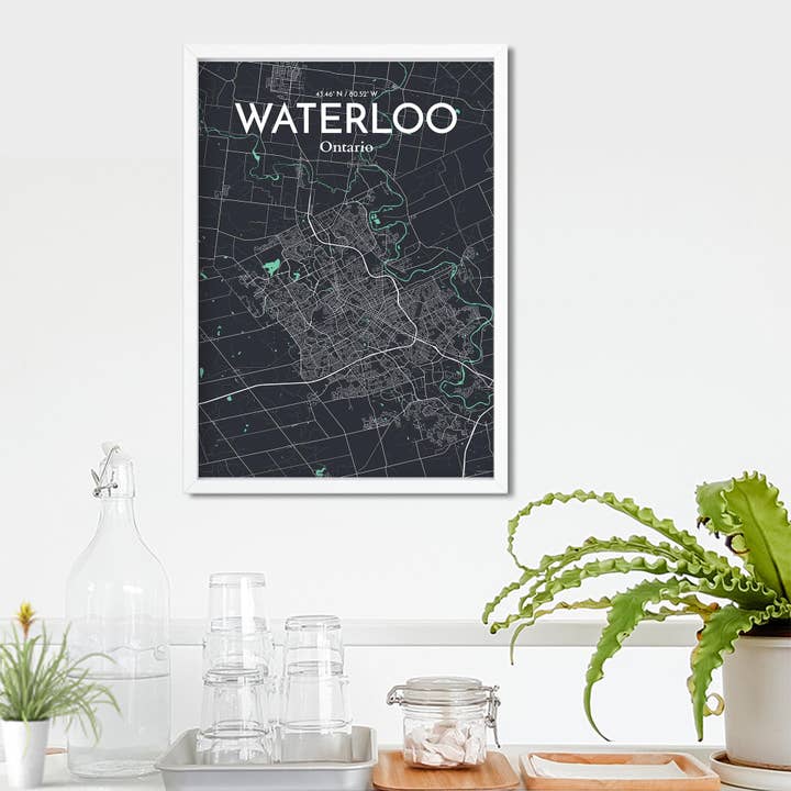 OurPoster.com - Wholesale Poster - Waterloo City Map Poster75