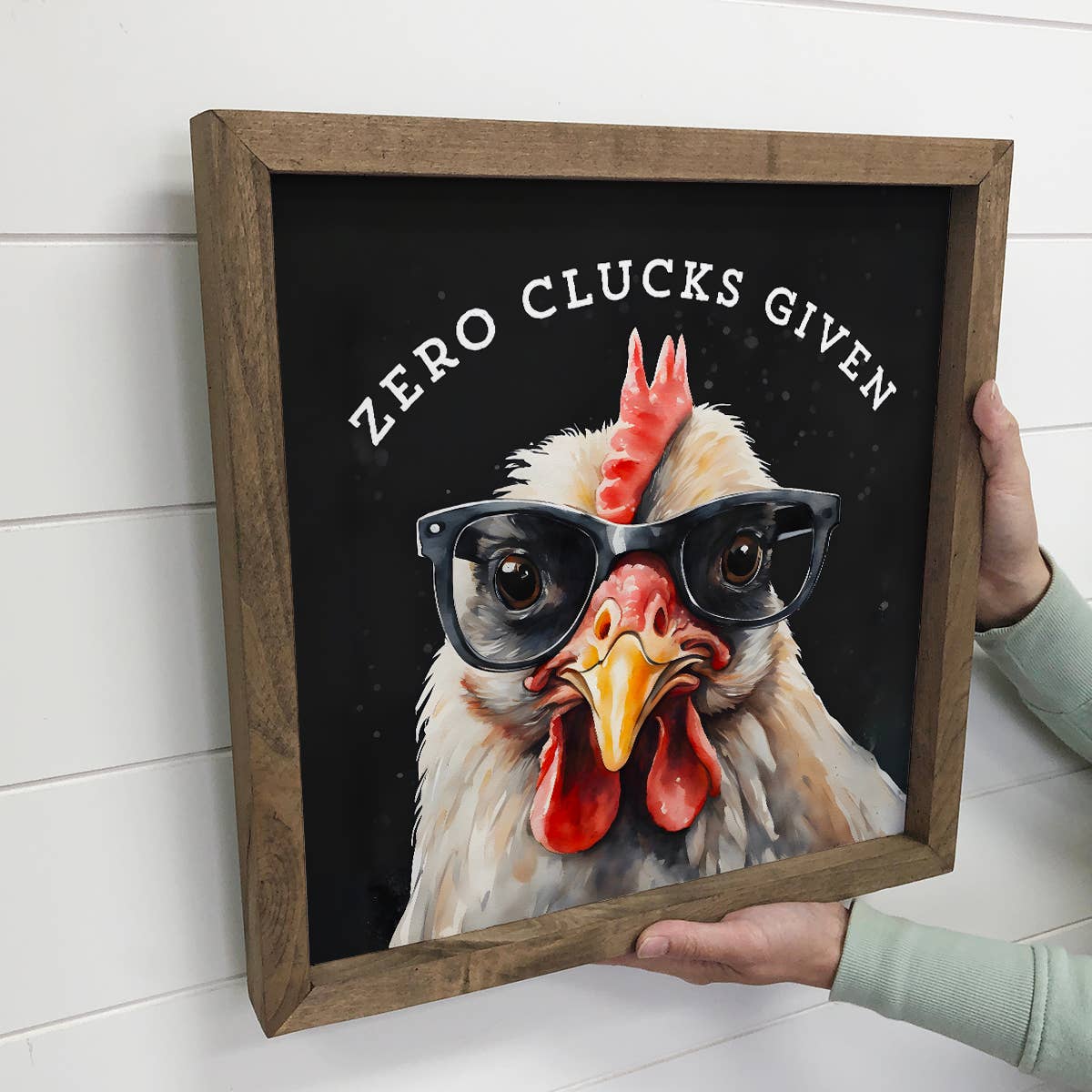 Hangout Home - Wholesale Art Print - Zero Clucks Given Chicken - Funny Chicken Canvas Art2