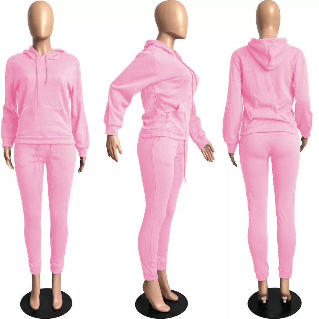 MB Fashion Wholesale - Vente Ensemble de vêtements d'intérieur – femme - Ensemble de jogging confortable et décontracté MB FASHION avec sweat à capuche 274R22