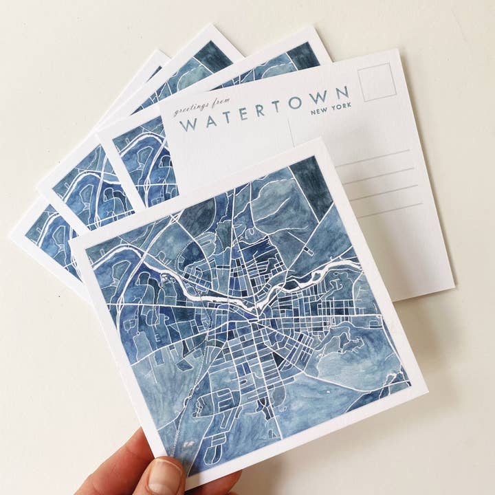 Turn-of-the-Centuries - Wholesale Postcard - WATERTOWN New York Map Postcard1