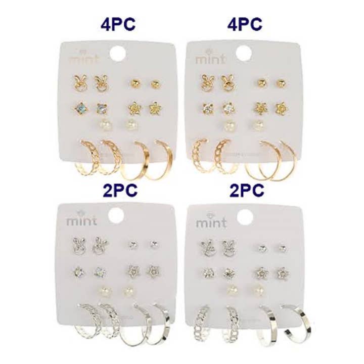 Atlas Fashion - Wholesale Jewelry Set - 7 Pair Hoop & Stud Earring Set1