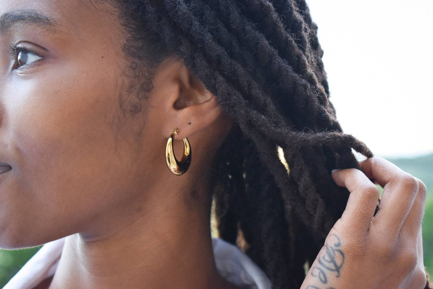 TNT Goods - Wholesale Hoop Earrings - Arielle Gold Hoops2