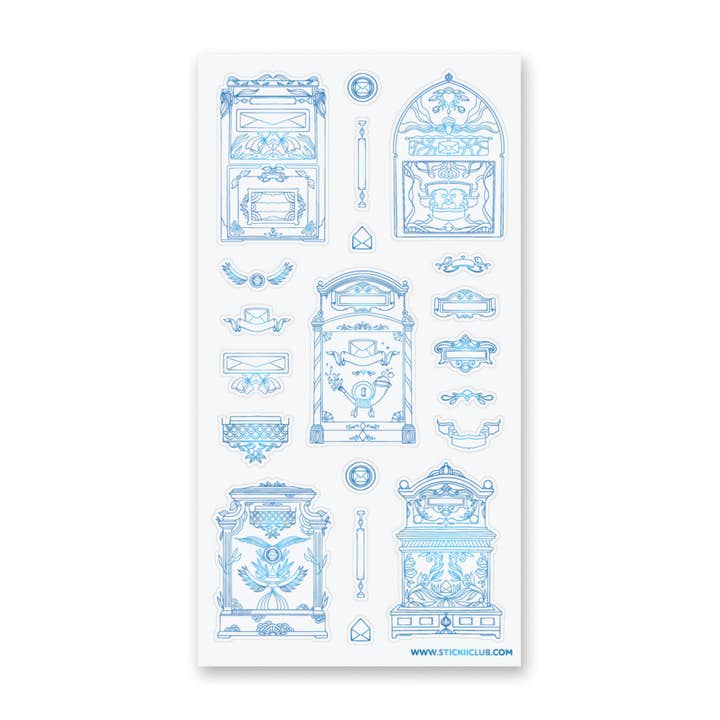 Aufkleberblatt für antike Briefkästen für den Großhandel von STICKII