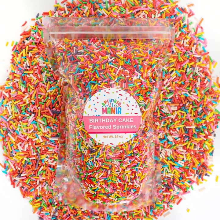 Sprinklemania - Wholesale Sprinkles - Sprinklemania Sprinkles : Birthday Cake Flavored 16oz
