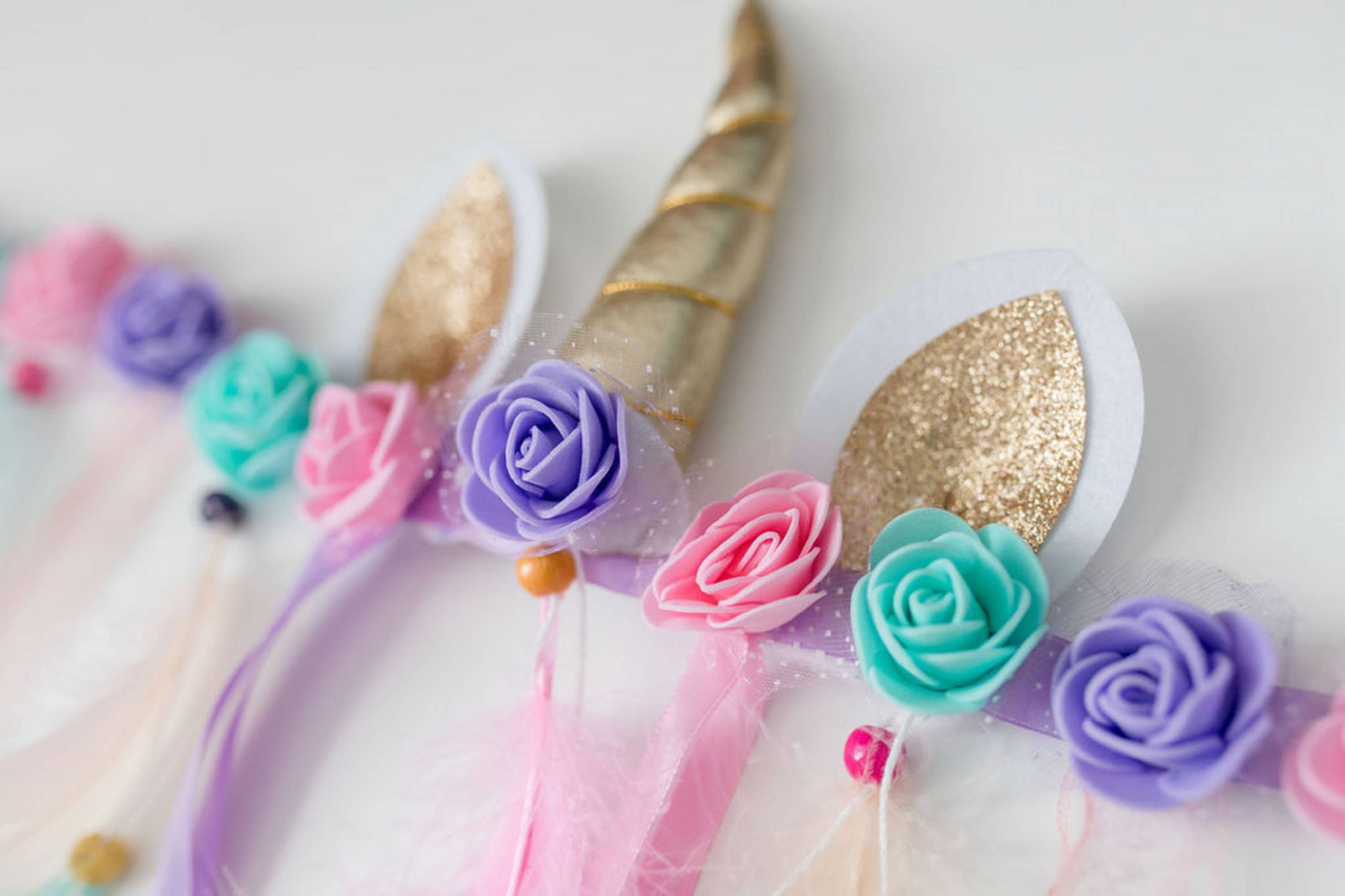 Jenn & Joos - Vente Ciel de lit – enfant et bébé - Baldaquin pour lit de fille Motif princesse Licorne Rose6