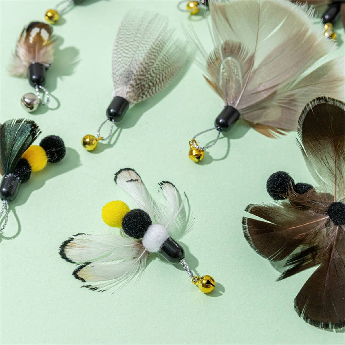 PAWPAWwholesale - Wholesale Pet Toy - Cat - Insect Teaser Wand for Cats – Refill Bug Heads_CWMM679518