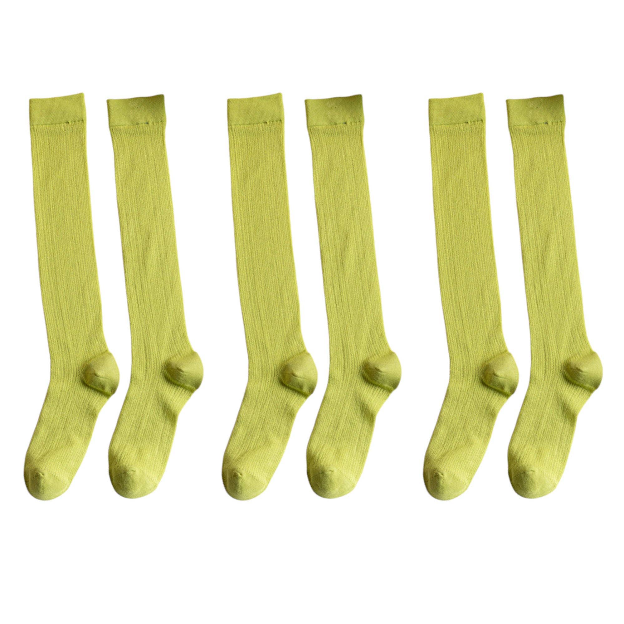 AK Brand - Wholesale Socks - Women's - 3-Pack Knee-High Ribbed Socks with Soft Stretch Knit Fabric14