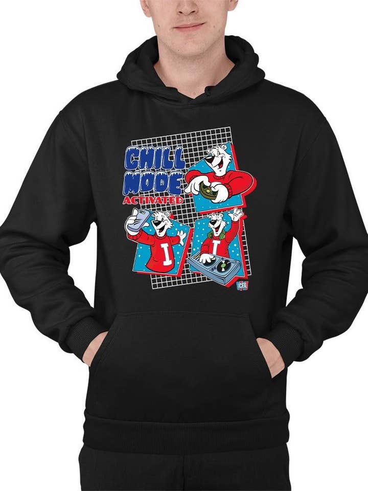 Officially Licensed ICEE Chill Mode Activated - Fun Polar-Bear Graphic Men's Hoodie for wholesale by Snack Tees