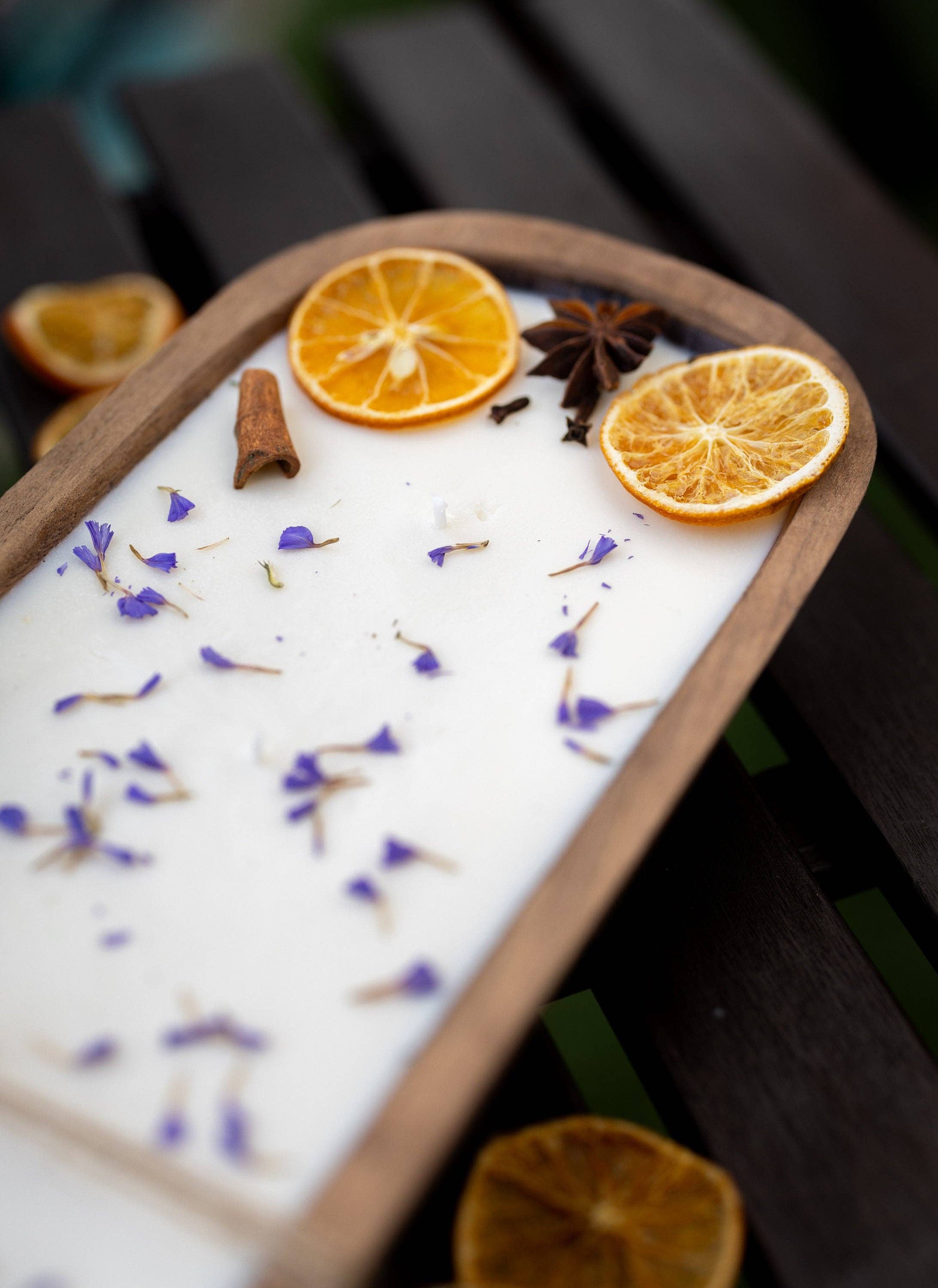 MySunshineCandless – wholesale Burkljus – Stort handsnidat 6 vekeskålstearinljus/orange skålljus/återanvändbart/träbondgårdsdekoration/perfekt present/julhelg3