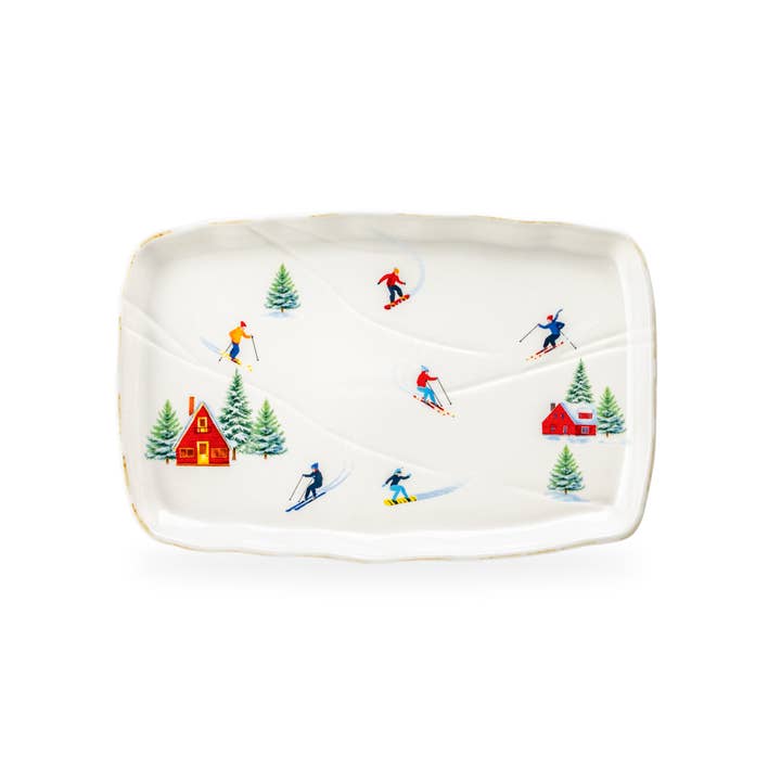 Grace Teaware - Wholesale Serving Tray - Winter Ski Slope 10.4" Serving Tray1