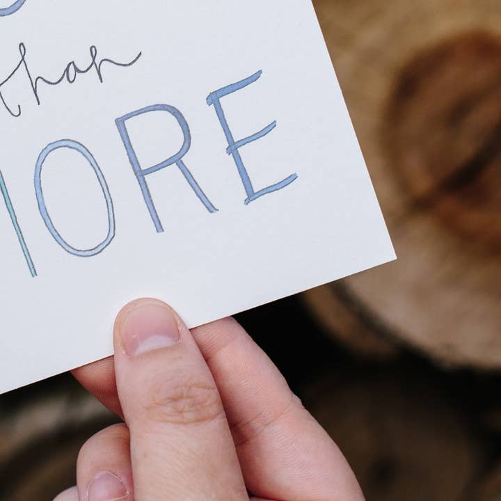 Lacelit | Stationery & Gifts by Kimberly Kuniko - Wholesale Love Card - More than More | Love, Friendship, & Anniversary Card1