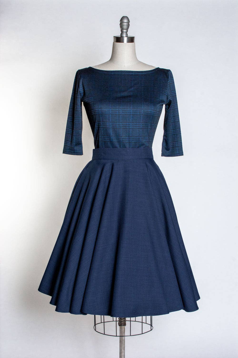 Heart of Haute - Wholesale Blouse - Women's - Josie Top- Black & Blue Plaid2