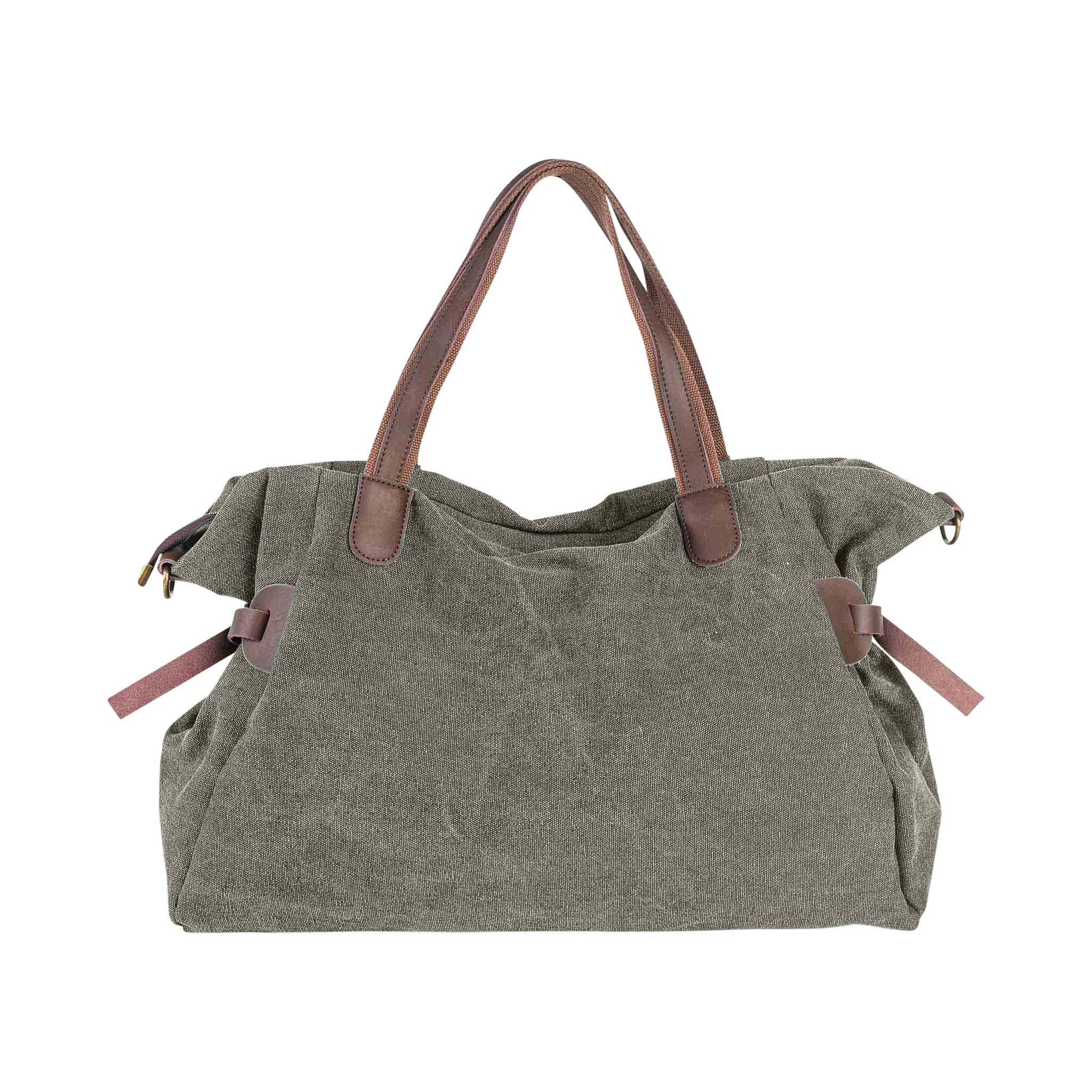 ZEDE PARIS - Wholesale Weekender Bag - Women's - SAINT-LAZARE - Weekend travel sports bag in canvas and leather12
