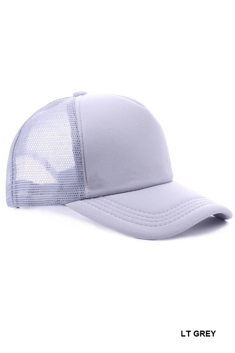 42POPS - Vente Casquette de camionneur – femme - Casquette trucker classique à filet arrière uni SI-268271