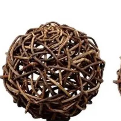 Grace company - Wholesale Decorative Tabletop Object - Rattan, wicker decorative ball/ pack of 6