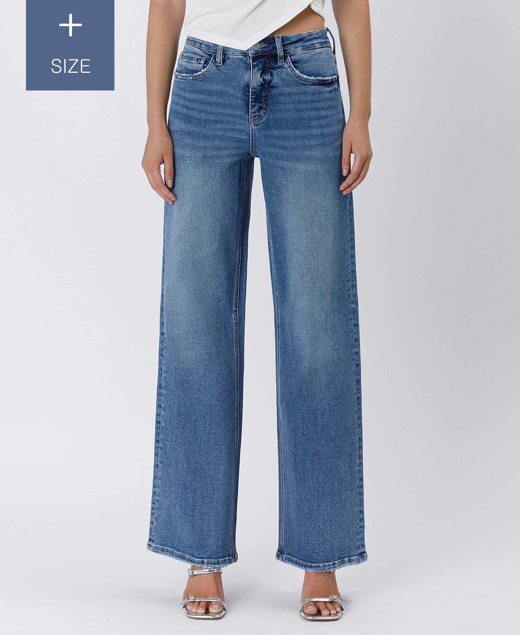 SUPREME PLUS SIZE TUMMY CONTROL SUPER HIGH RISE BAGGY WIDE LV1574-P for wholesale on Faire0