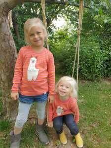 Pat & Patty – wholesale T-shirt – Kids – Organic eco children's long sleeve shirt “Alpaca” /ALP-74